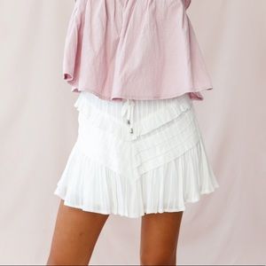 Willah Pintuck And Frill Detail Drawstring Skirt